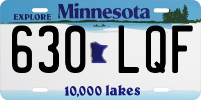 MN license plate 630LQF