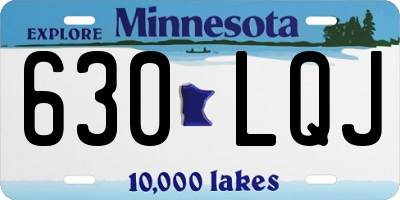 MN license plate 630LQJ