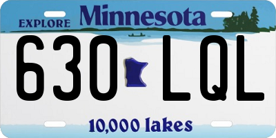 MN license plate 630LQL