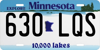 MN license plate 630LQS