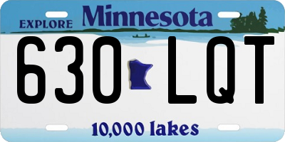 MN license plate 630LQT