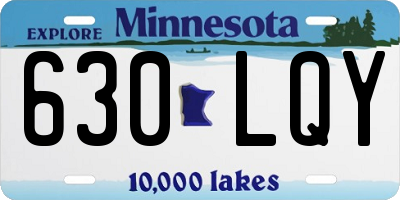 MN license plate 630LQY