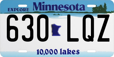 MN license plate 630LQZ