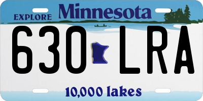 MN license plate 630LRA