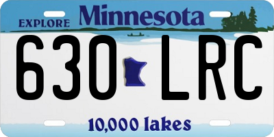 MN license plate 630LRC