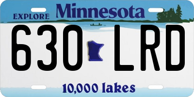 MN license plate 630LRD