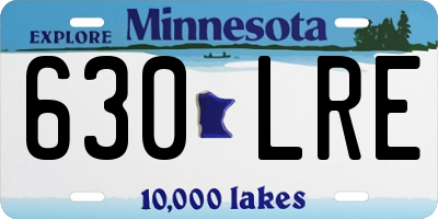 MN license plate 630LRE