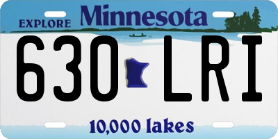MN license plate 630LRI