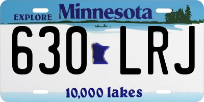 MN license plate 630LRJ