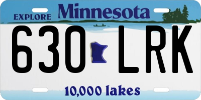 MN license plate 630LRK