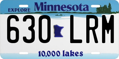 MN license plate 630LRM