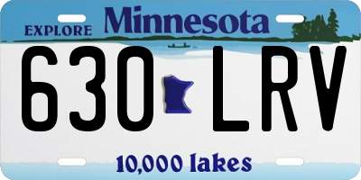 MN license plate 630LRV
