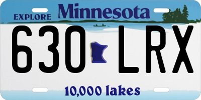 MN license plate 630LRX
