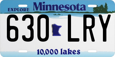 MN license plate 630LRY