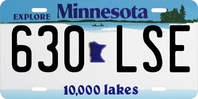 MN license plate 630LSE