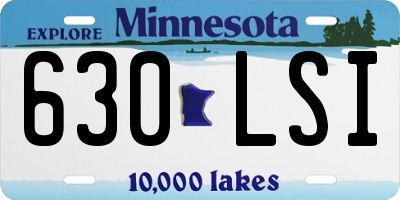 MN license plate 630LSI