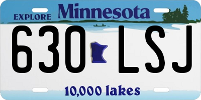 MN license plate 630LSJ