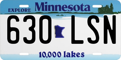 MN license plate 630LSN