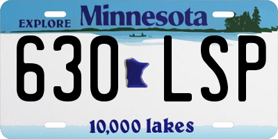 MN license plate 630LSP