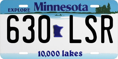 MN license plate 630LSR