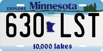 MN license plate 630LST