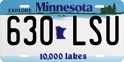 MN license plate 630LSU