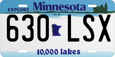 MN license plate 630LSX