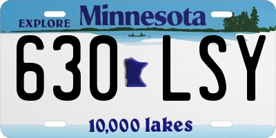 MN license plate 630LSY