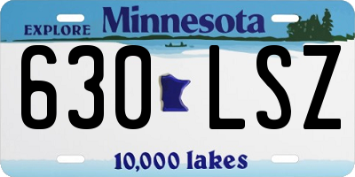 MN license plate 630LSZ
