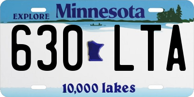 MN license plate 630LTA