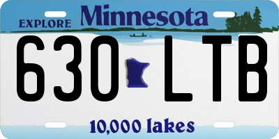 MN license plate 630LTB