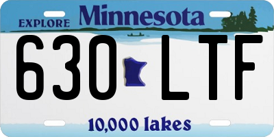 MN license plate 630LTF