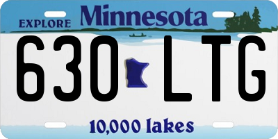 MN license plate 630LTG