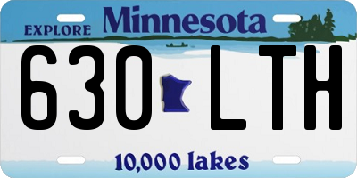 MN license plate 630LTH