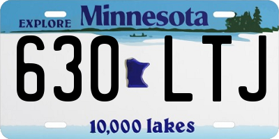 MN license plate 630LTJ