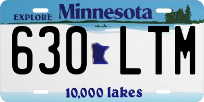MN license plate 630LTM