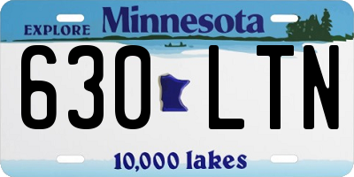 MN license plate 630LTN