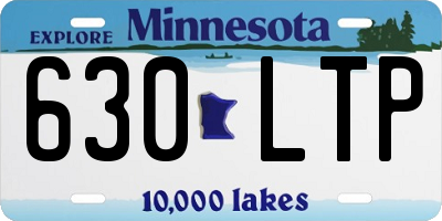 MN license plate 630LTP