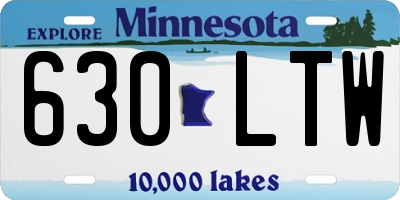 MN license plate 630LTW