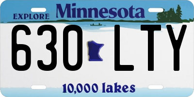 MN license plate 630LTY