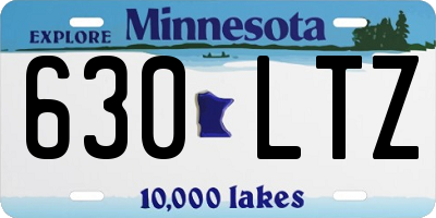 MN license plate 630LTZ