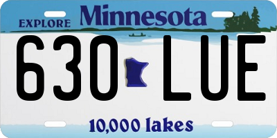MN license plate 630LUE