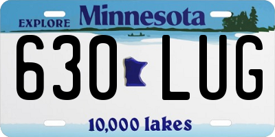MN license plate 630LUG