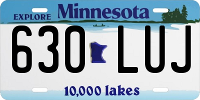 MN license plate 630LUJ