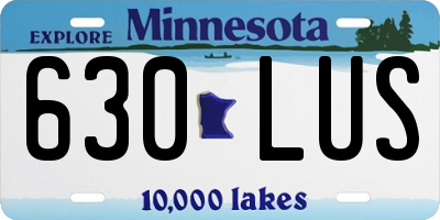 MN license plate 630LUS