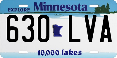 MN license plate 630LVA