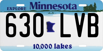 MN license plate 630LVB