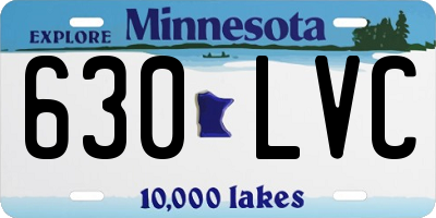 MN license plate 630LVC