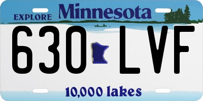 MN license plate 630LVF