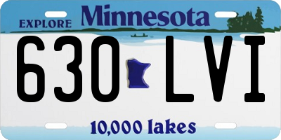 MN license plate 630LVI